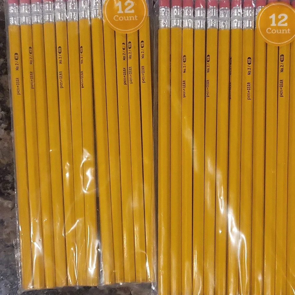 Lot Of 96 New Yellow Pencils Assortment #2 As Pictured